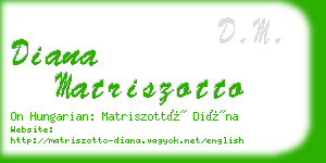 diana matriszotto business card